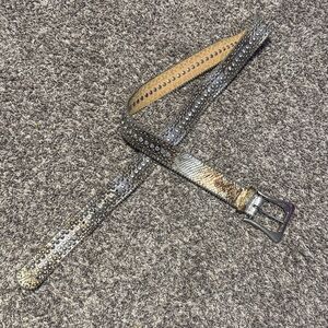 Studded Silver and Tan Belt